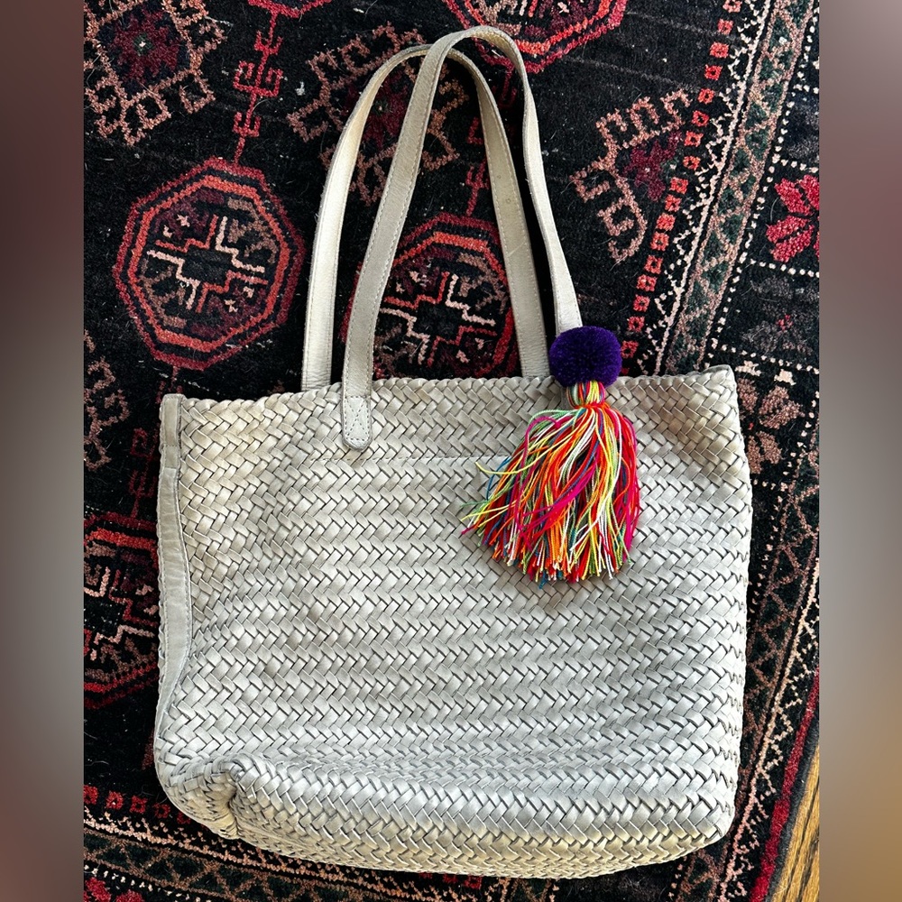 Madewell Woven Leather Tote Bag